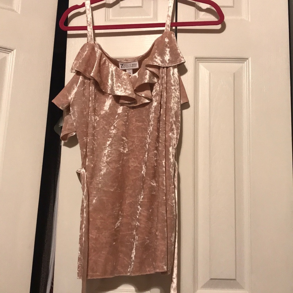 Velvet off the shoulder top